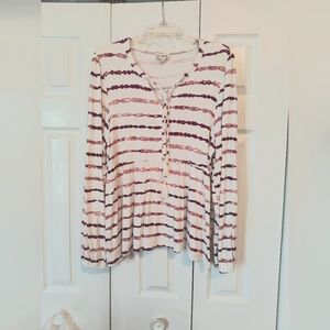 Pre-owned Women's Wonderly Peasant Long Sleeve Top. XL